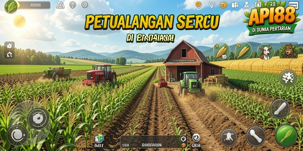 Gambaran gameplay menarik dari API88 saat sedang bertani di ladang.
