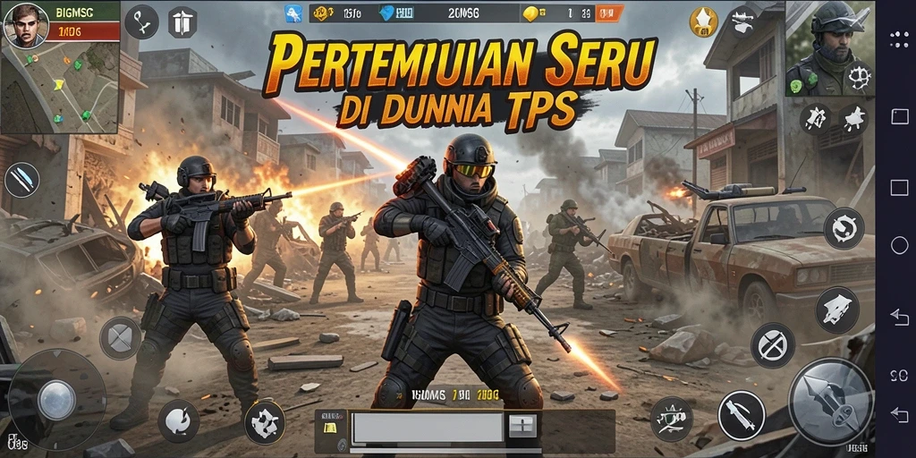 Screenshot menunjukkan aksi intens dan grafis tajam di BIGMSG.