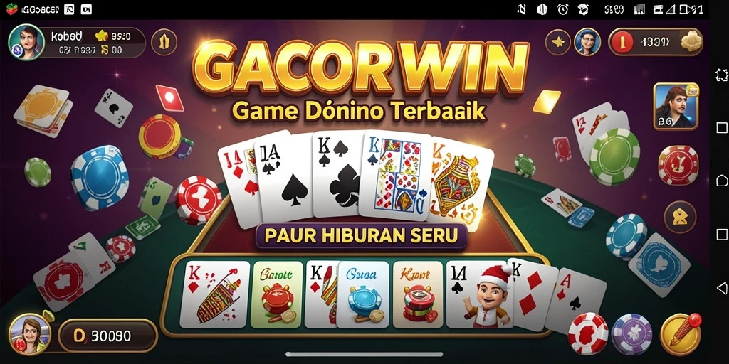 Tampilan gameplay seru dari GACORWIN yang membawa suasana Domino.