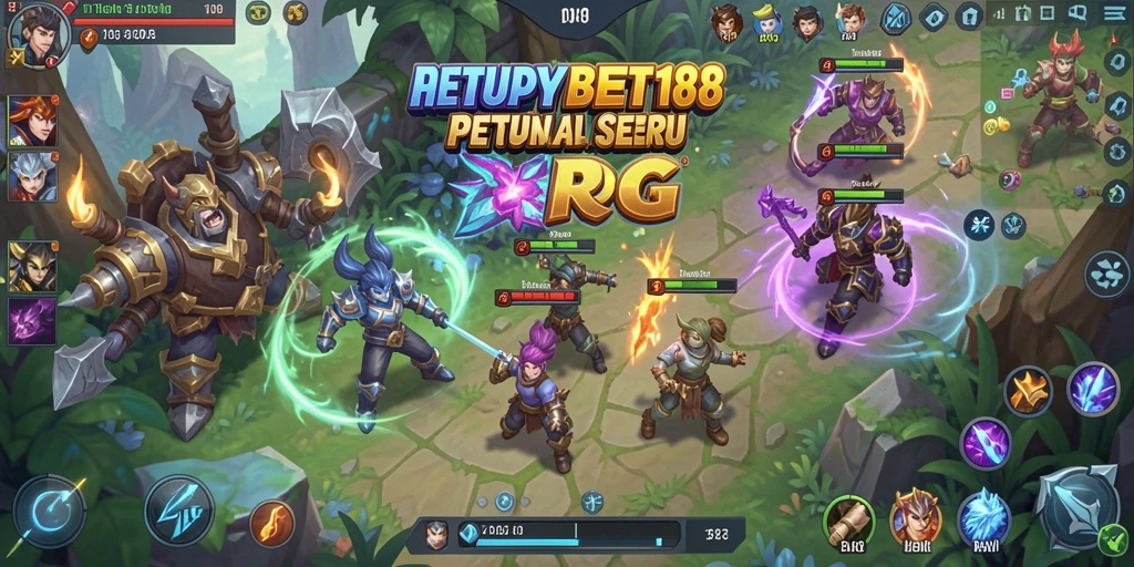 Menampilkan aksi pertarungan seru dalam <strong>HAPPYBET188</strong> RPG.