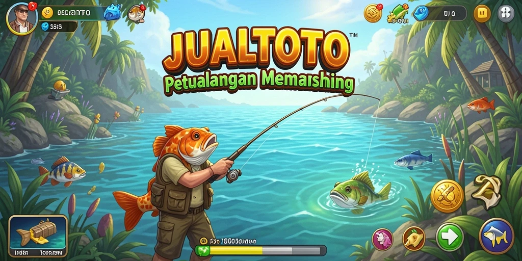 Gameplay seru memancing dengan berbagai jenis ikan.