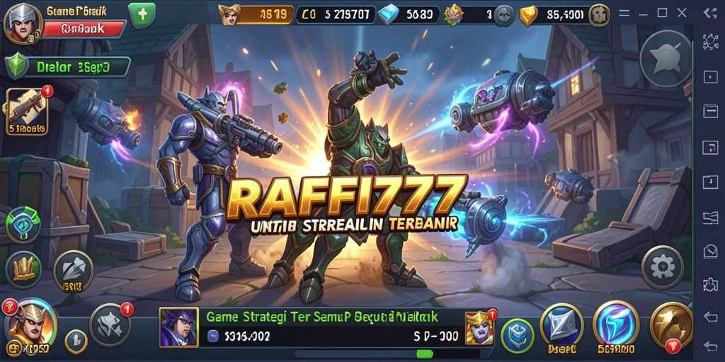 Screenshot menampilkan aksi strategi yang mendebarkan dalam RAFFI777.