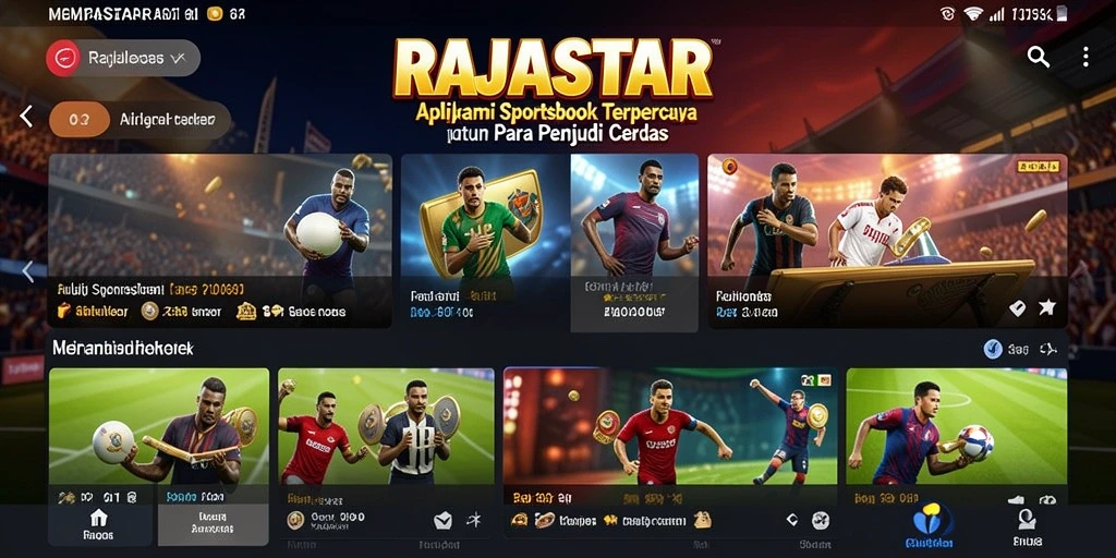 Tampilan menarik dari permainan taruhan olahraga di RAJASTAR.