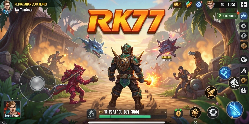 Tangkapan layar gameplay RK77 menampilkan momen petualangan seru.