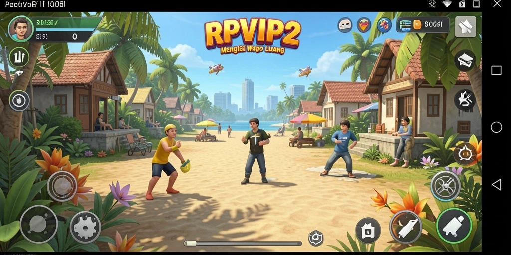 Screenshot RPVIP2 menampilkan gameplay santai yang menyenangkan.